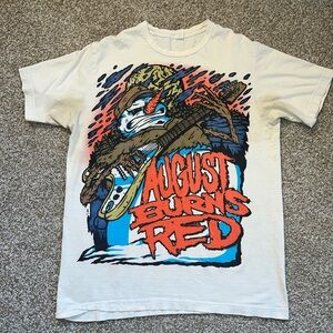 Cream color August Burns Red band tee